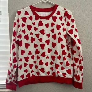 medium savida red hearts sweatshirt